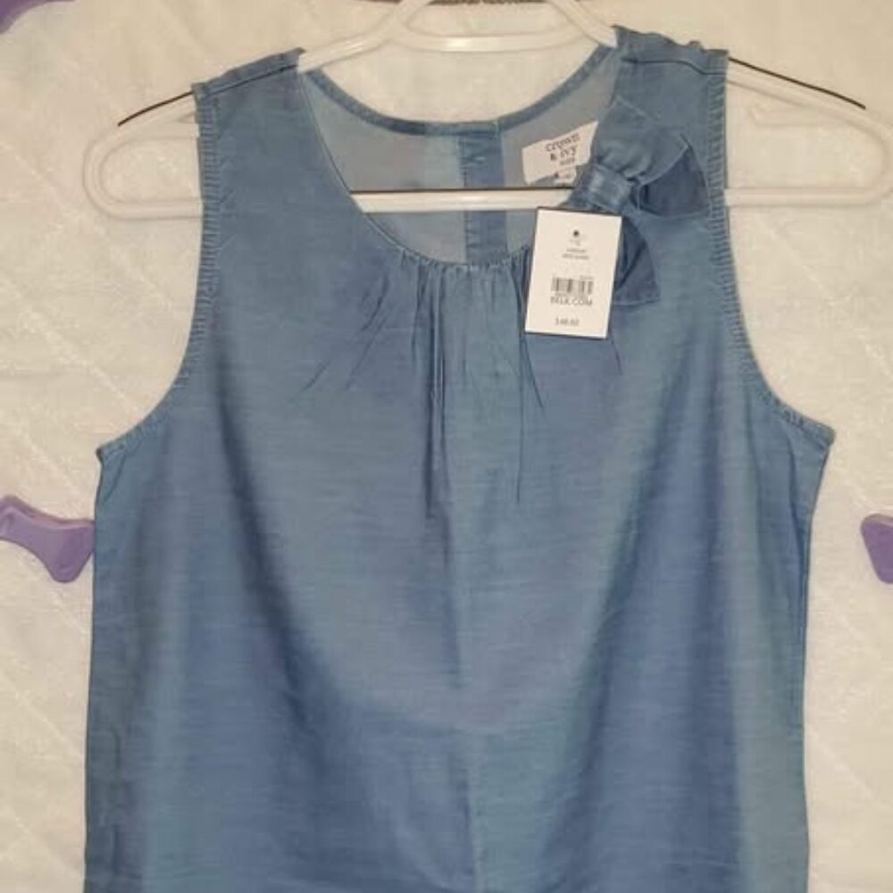 🎀 Crown & Ivy Kids - Girls Denim Dress Size 16 (NWT)